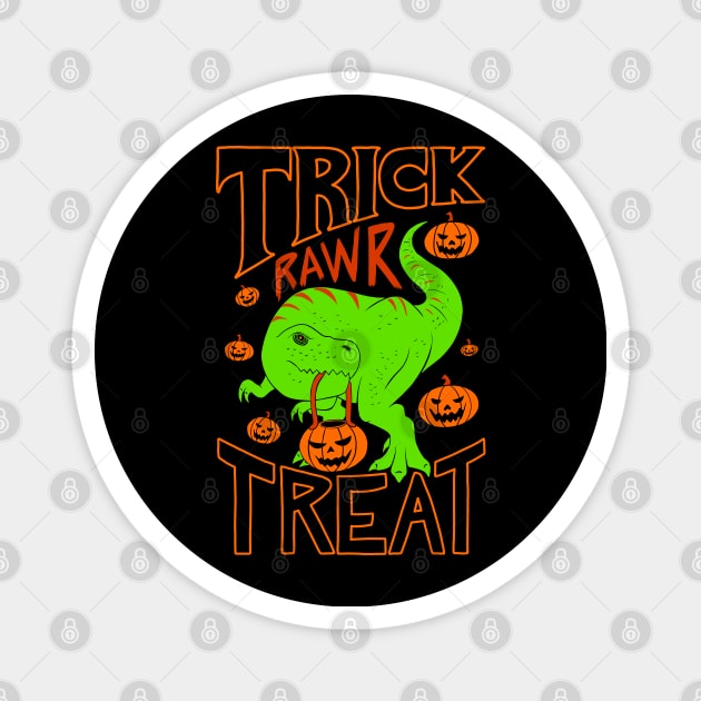 Trick Rawr Treat Magnet by Sachpica